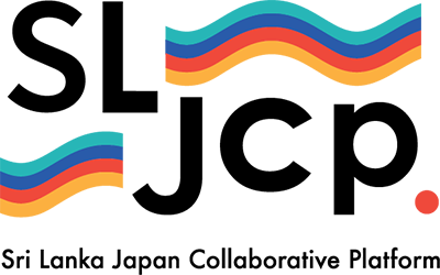 SLJCP logo with colorful wavy lines above and below the bold black text Sri Lanka Japan Collaborative Platform, conveying a sense of partnership and vibrancy
